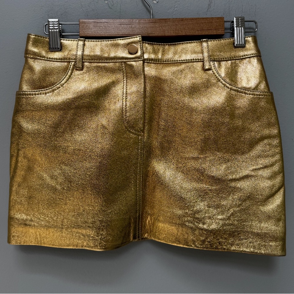 Choux Gold Metallic Women's Skirt in Medium